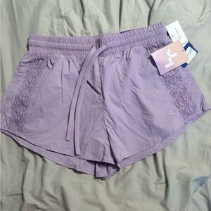 JoyLab Lilac Athletic Shorts with Crochet Trim